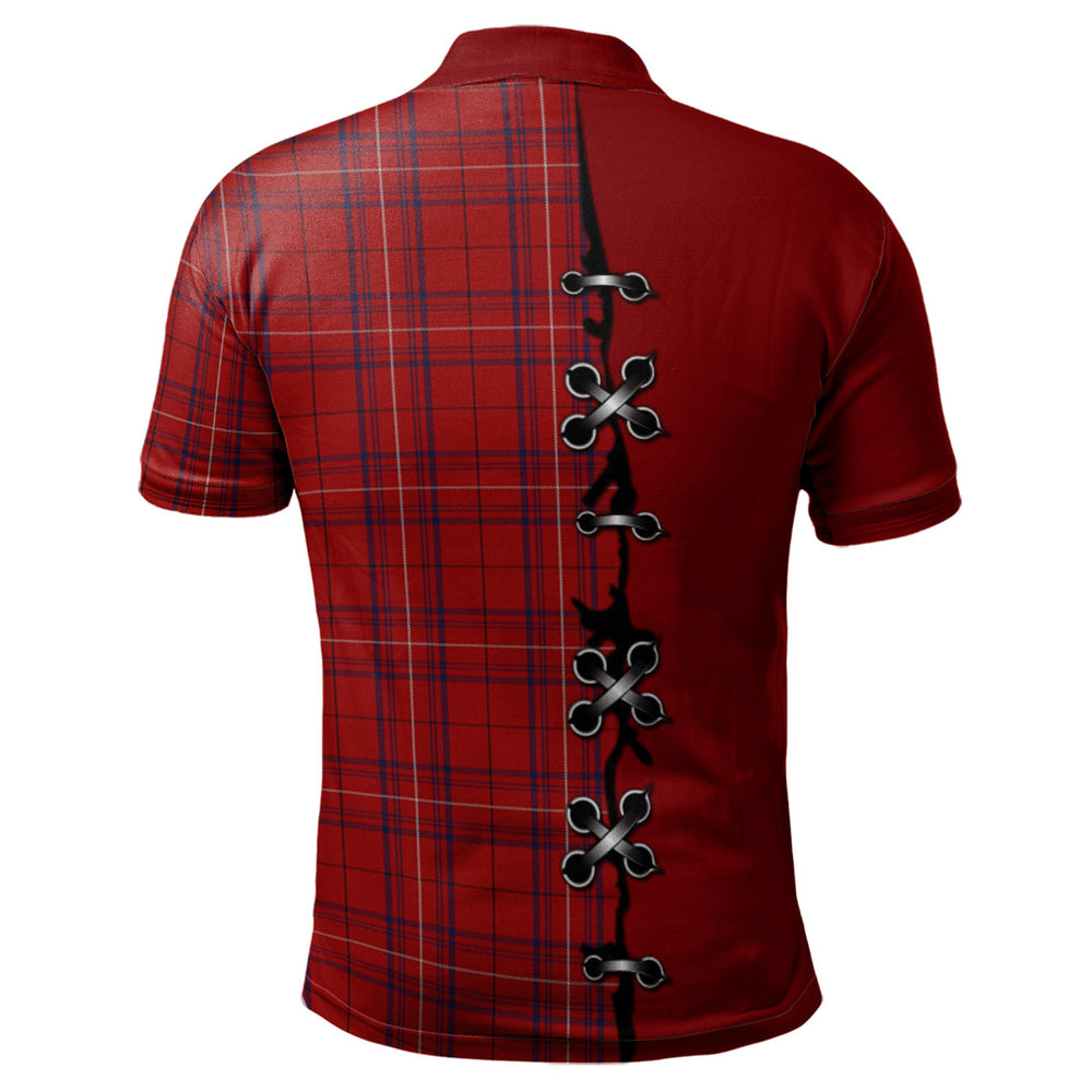 Clan Rose of Kilravock Tartan Polo Shirt - Lion Rampant And Celtic Thistle Style TK12 Rose of Kilravock Tartan Tartan Polo   