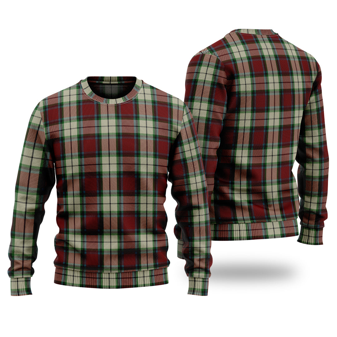 Clan Rose White Dress Tartan Christmas Ugly Sweater UY72 Rose White Dress Tartan Tartan Sweater   
