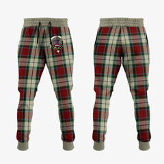 Clan Rose White Dress Tartan Crest Jogger Sweatpants QZ42 Clan Rose Tartan Today   