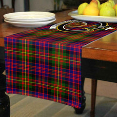 Clan Carnegie Tartan Crest Table Runner Cotton DA31 Carnegie Tartan Tartan Table Runner   