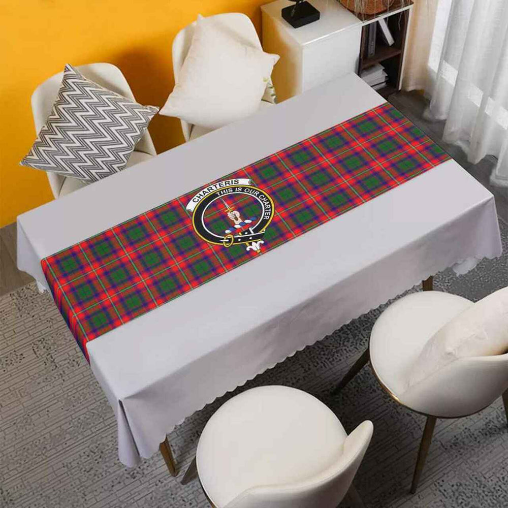 Clan Charteris (Earl of Wemyss) Tartan Crest Table Runner Cotton IS93 Charteris (Earl of Wemyss) Tartan Tartan Table Runner   