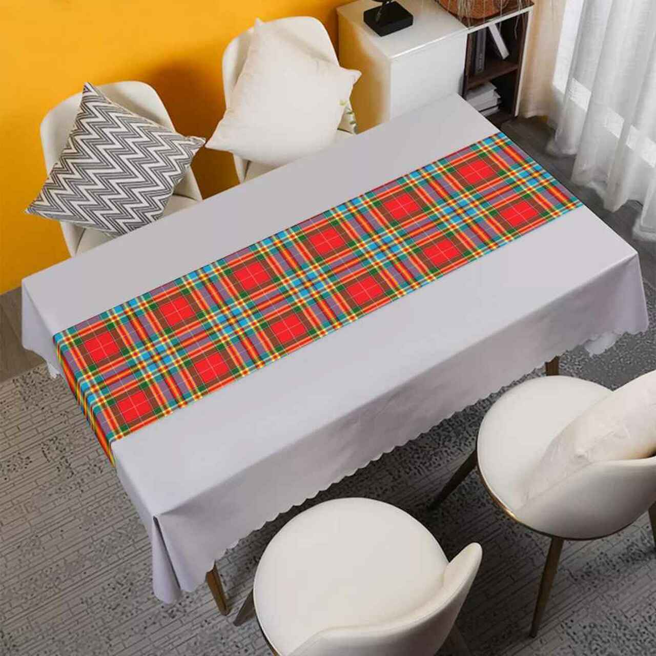 Clan Chattan Tartan Table Runner Cotton KO56 Chattan Tartan Tartan Table Runner   