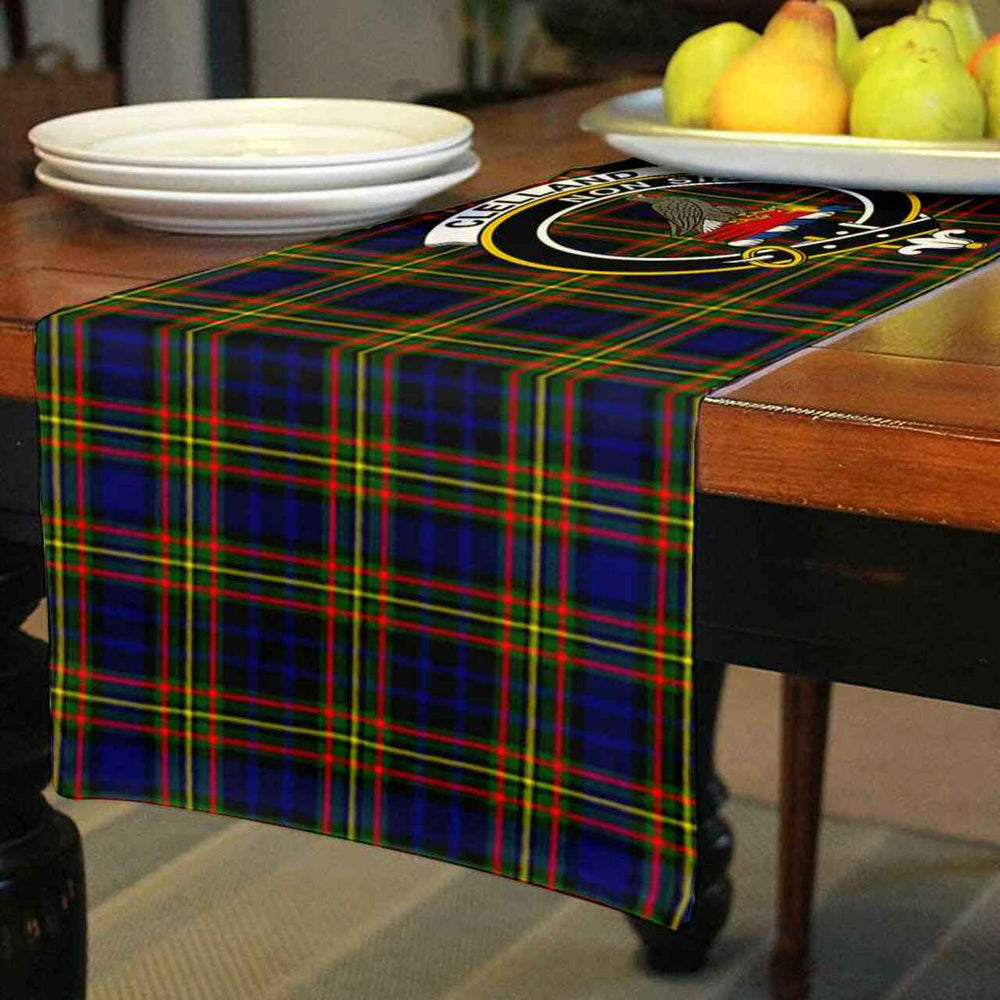 Clan Clelland Tartan Crest Table Runner Cotton HY46 Clelland Tartan Tartan Table Runner   