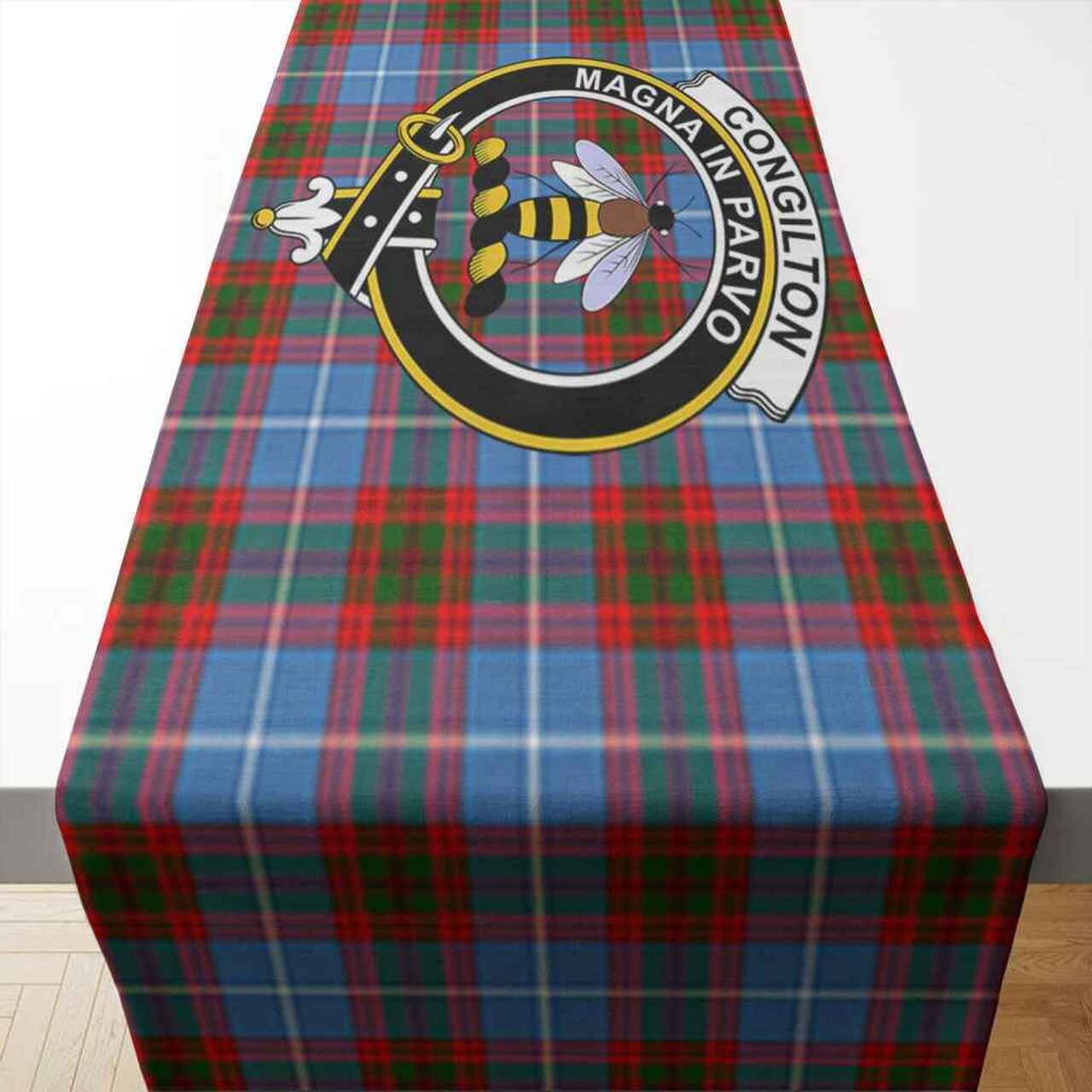 Clan Congilton Tartan Crest Table Runner Cotton VV91 Congilton Tartan Tartan Table Runner   