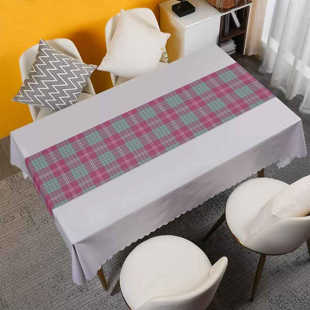 Clan Crawford Ancient Tartan Table Runner Cotton AO16 Crawford Ancient Tartan Tartan Table Runner   