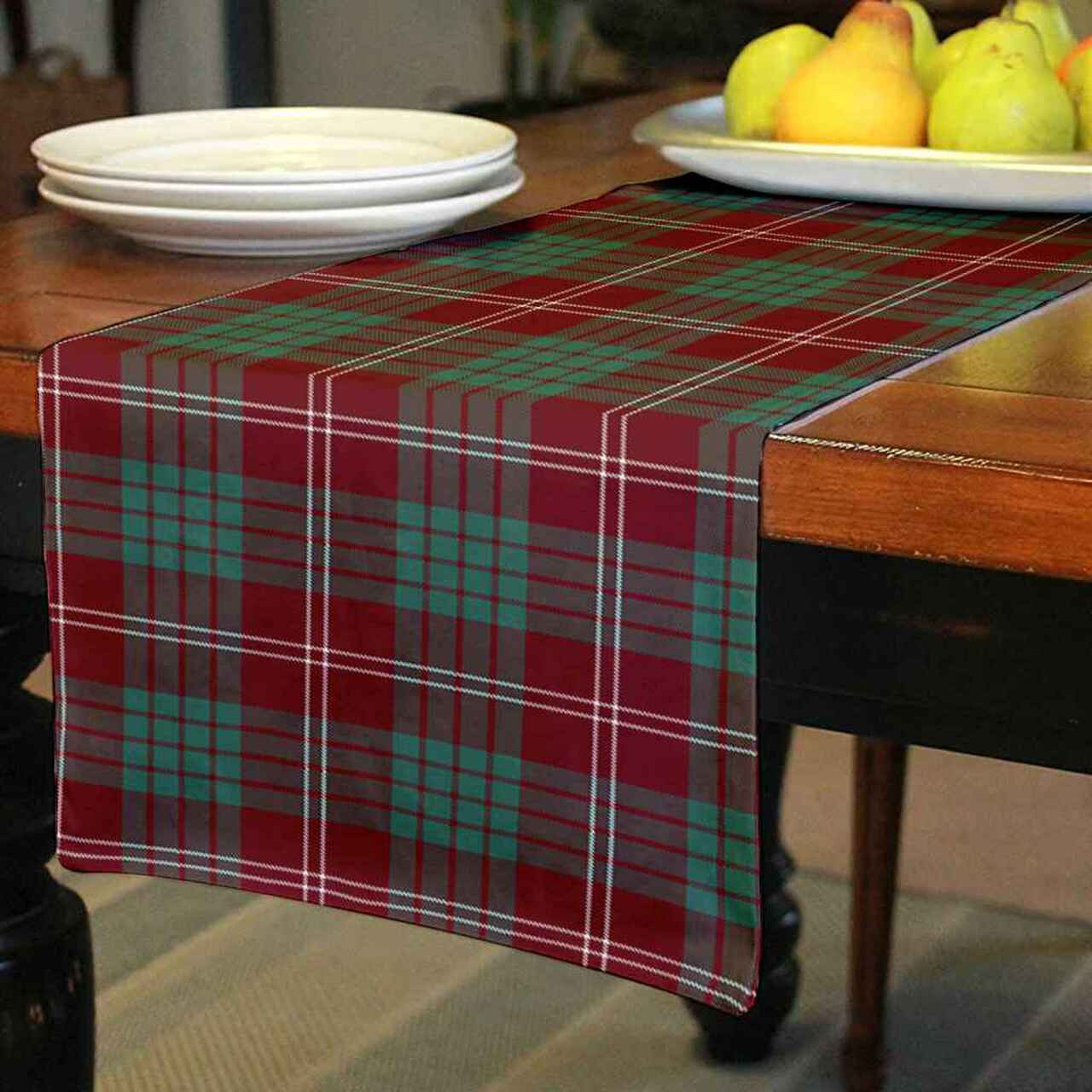 Clan Crawford Ancient Tartan Table Runner Cotton EQ30 Crawford Ancient Tartan Tartan Table Runner   