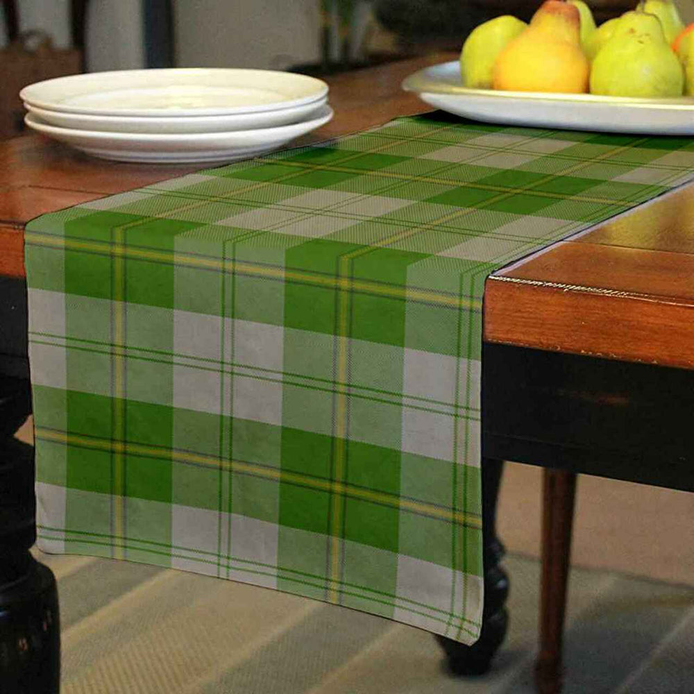 Clan Cunningham Dress Green Dancers Tartan Table Runner Cotton CE98 Cunningham Dress Green Dancers Tartan Tartan Table Runner   