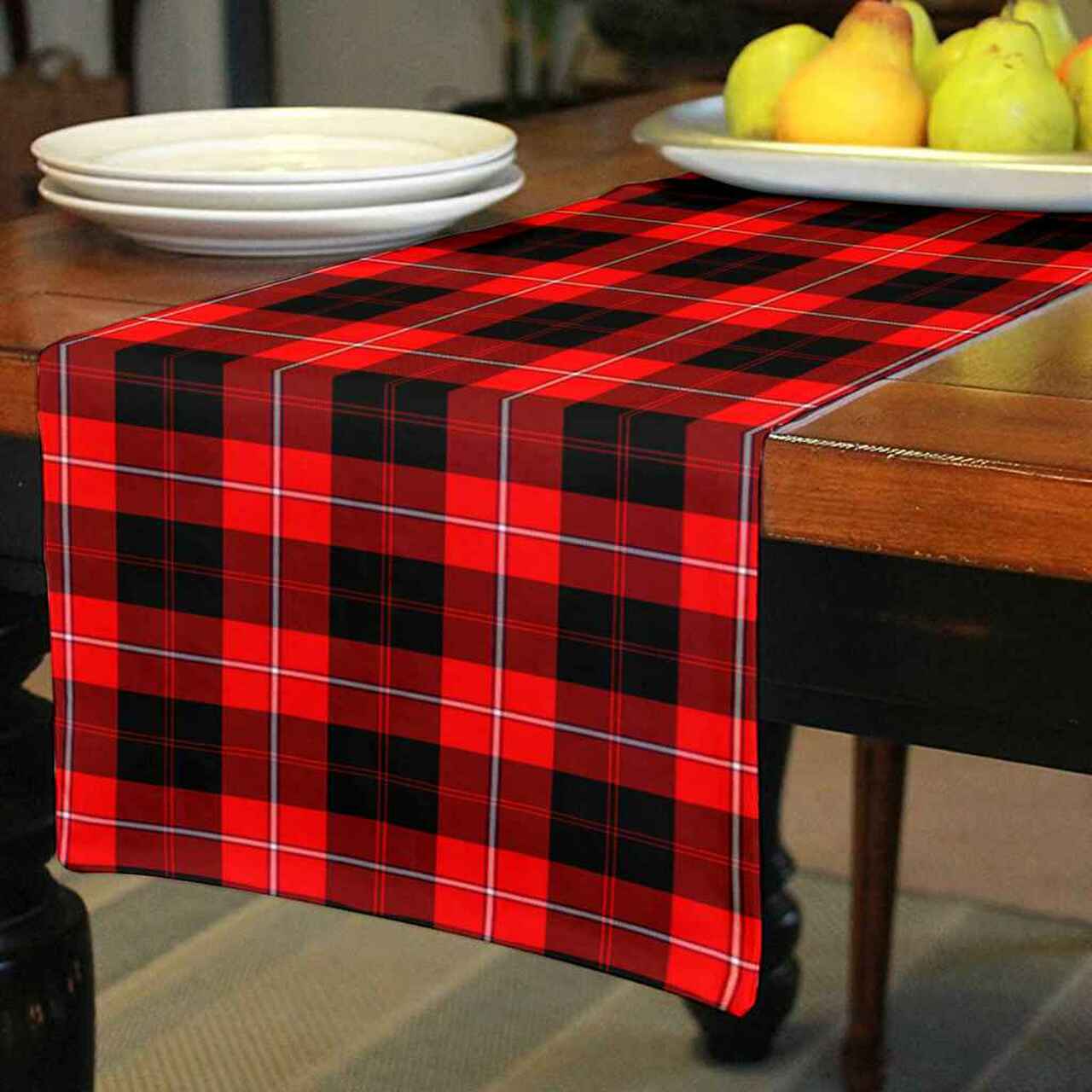 Clan Cunningham Modern Tartan Table Runner Cotton TH55 Cunningham Modern Tartan Tartan Table Runner   