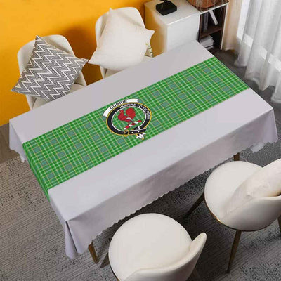 Clan Currie Tartan Crest Table Runner Cotton