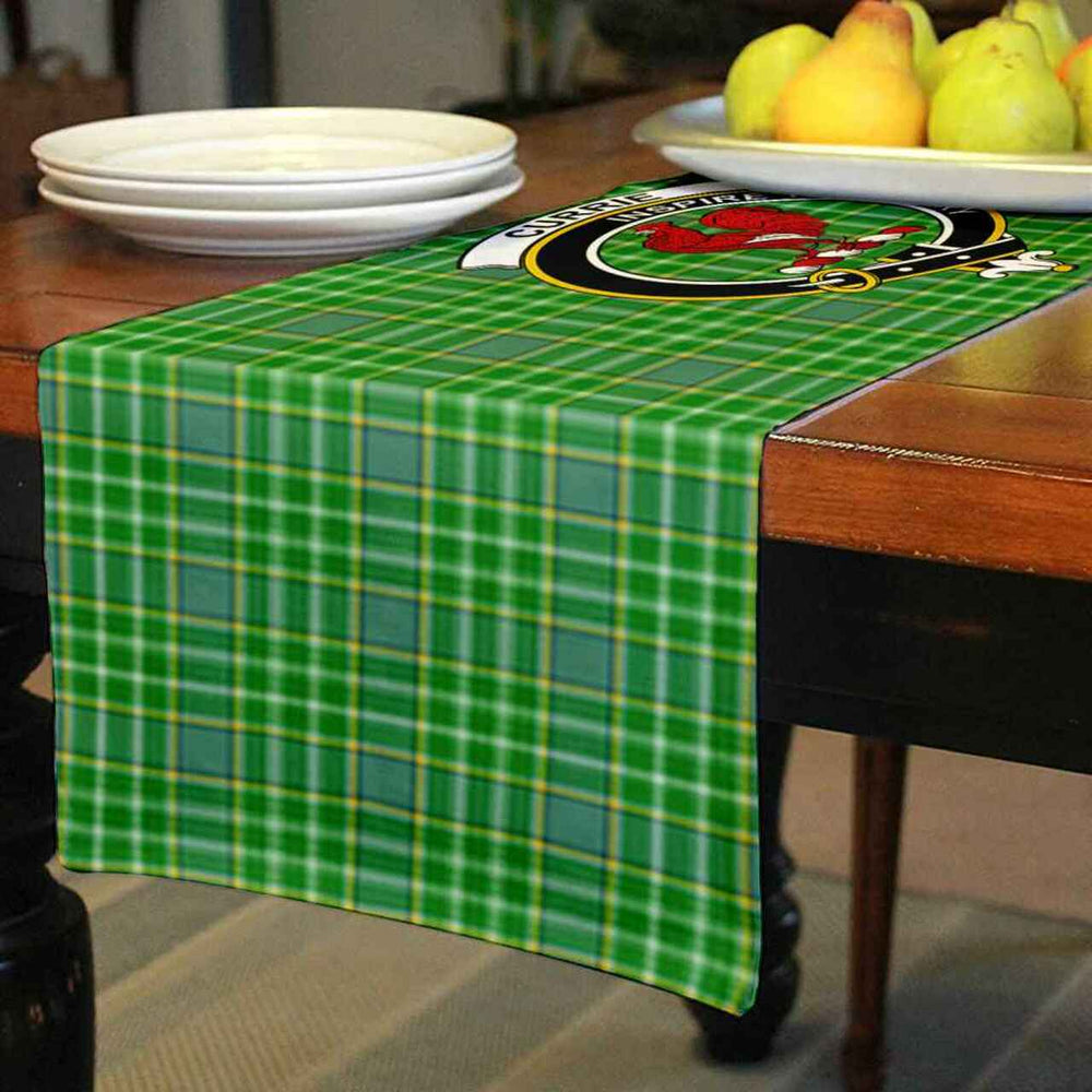 Clan Currie Tartan Crest Table Runner Cotton ZQ26 Currie Tartan Tartan Table Runner   
