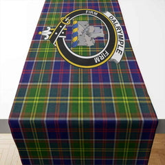 Clan Dalrymple Tartan Crest Table Runner Cotton QE26 Dalrymple Tartan Tartan Table Runner   