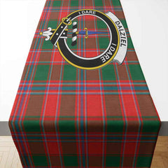 Clan Dalziel Tartan Crest Table Runner Cotton JL51 Dalziel Tartan Tartan Table Runner   
