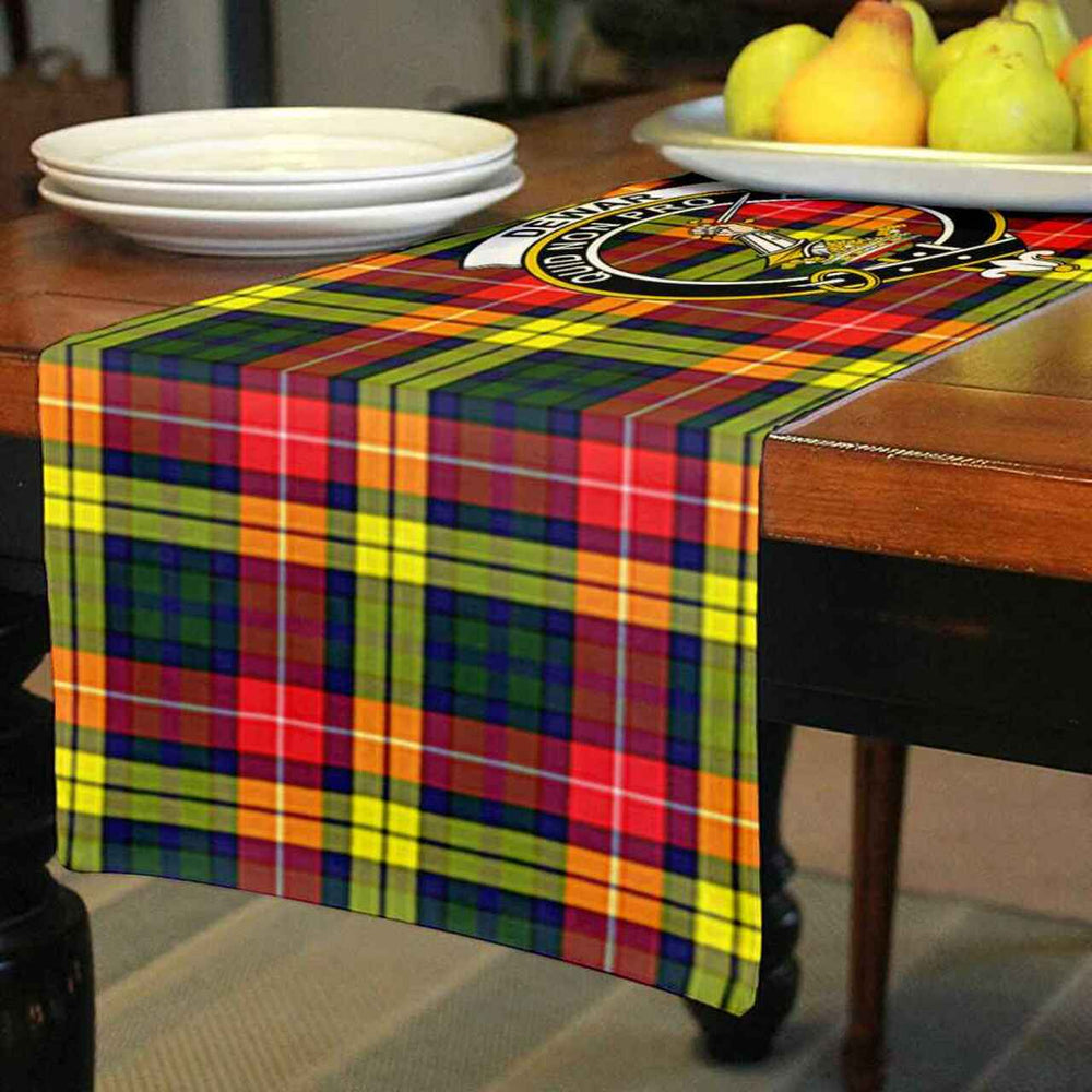 Clan Dewar Tartan Crest Table Runner Cotton VM31 Dewar Tartan Tartan Table Runner   