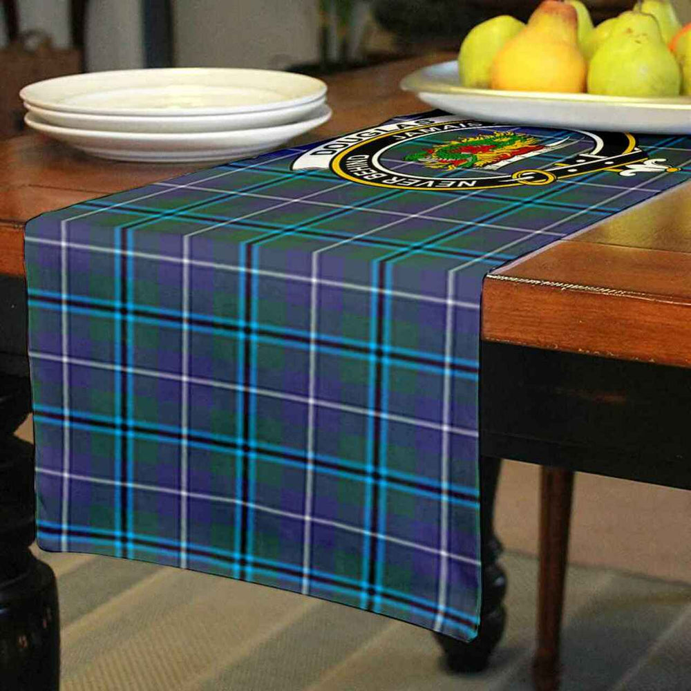 Clan Douglas Tartan Crest Table Runner Cotton HN76 Douglas Tartan Tartan Table Runner   