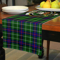 Clan Duncan Tartan Crest Table Runner Cotton JA63 Duncan Tartan Tartan Table Runner   