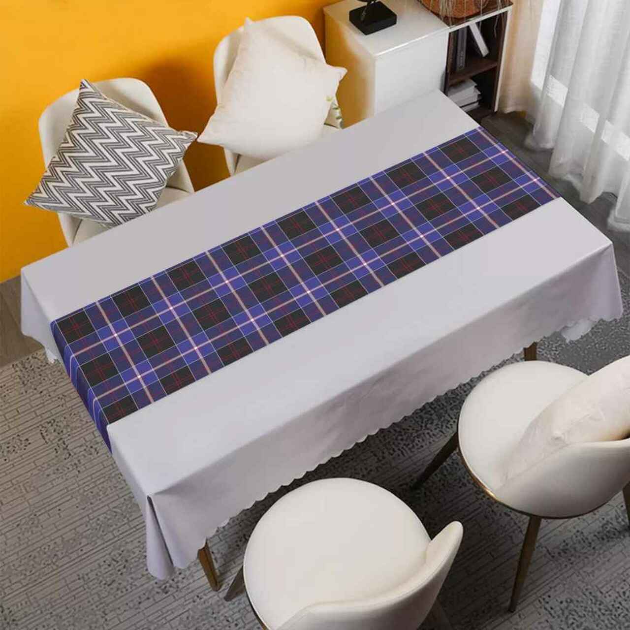 Clan Dunlop Modern Tartan Table Runner Cotton XG47 Dunlop Modern Tartan Tartan Table Runner   