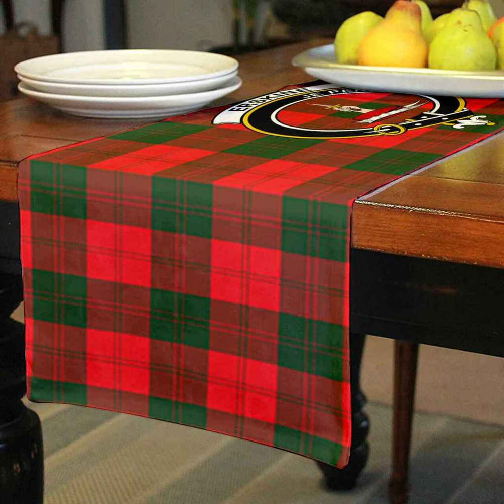 Clan Erskine Tartan Crest Table Runner Cotton QU67 Erskine Tartan Tartan Table Runner   