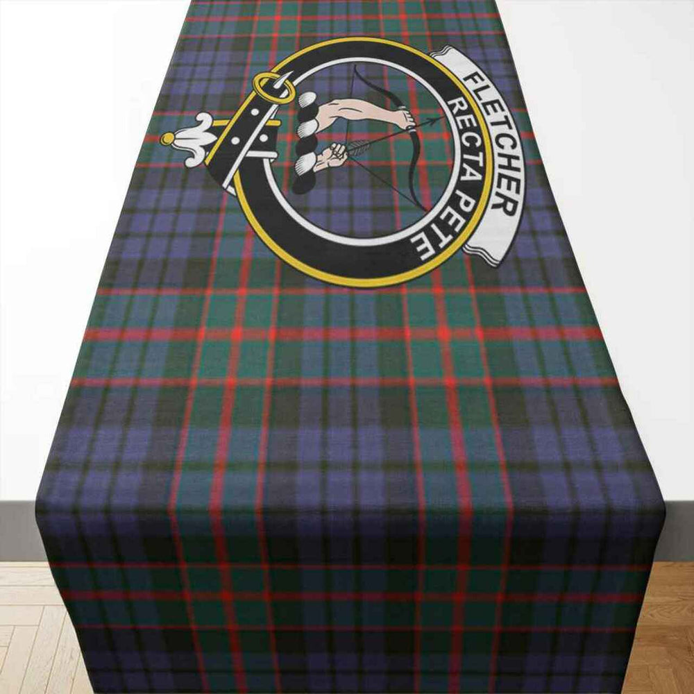 Clan Fletcher Tartan Crest Table Runner Cotton HY16 Fletcher Tartan Tartan Table Runner   