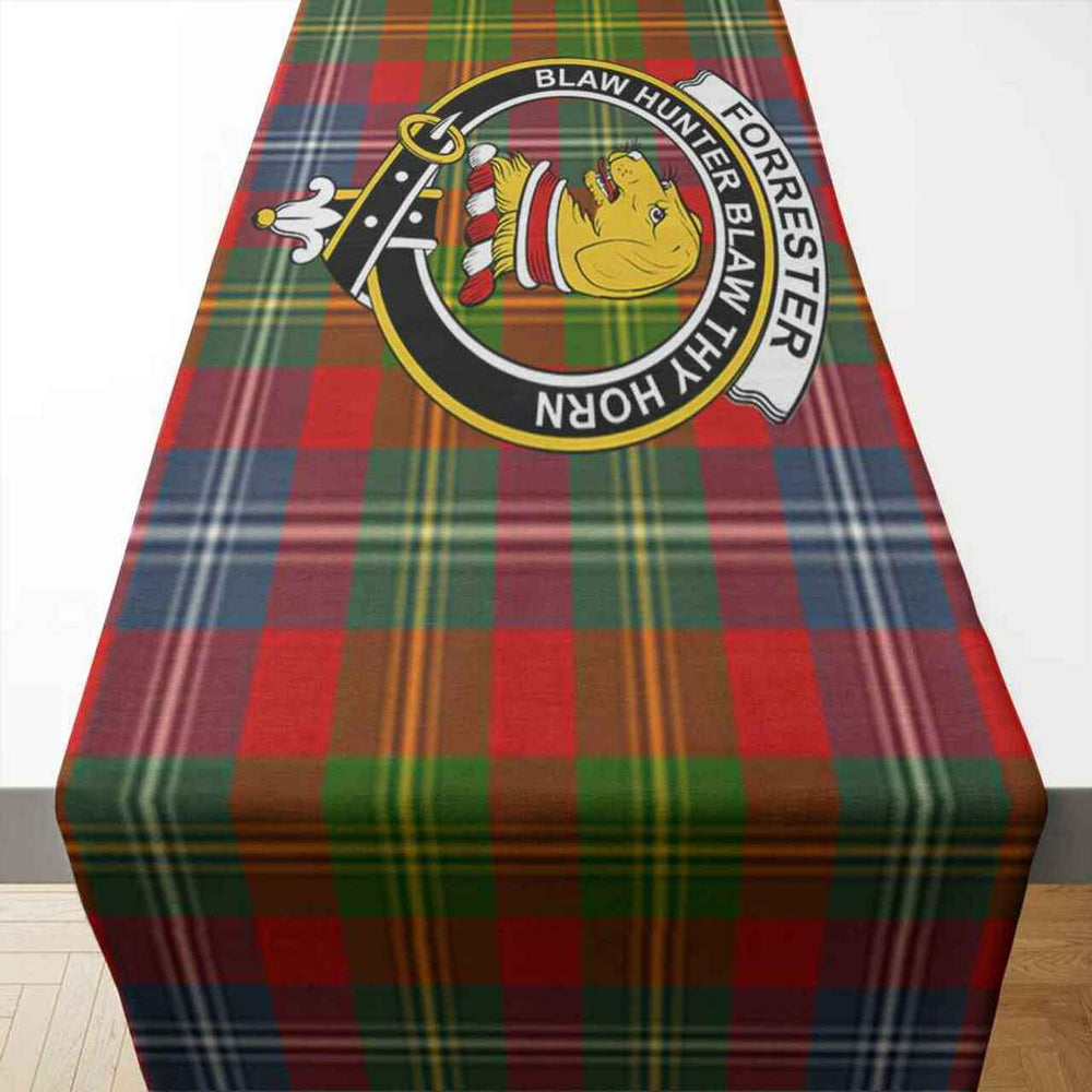 Clan Forrester Tartan Crest Table Runner Cotton SV49 Forrester Tartan Tartan Table Runner   