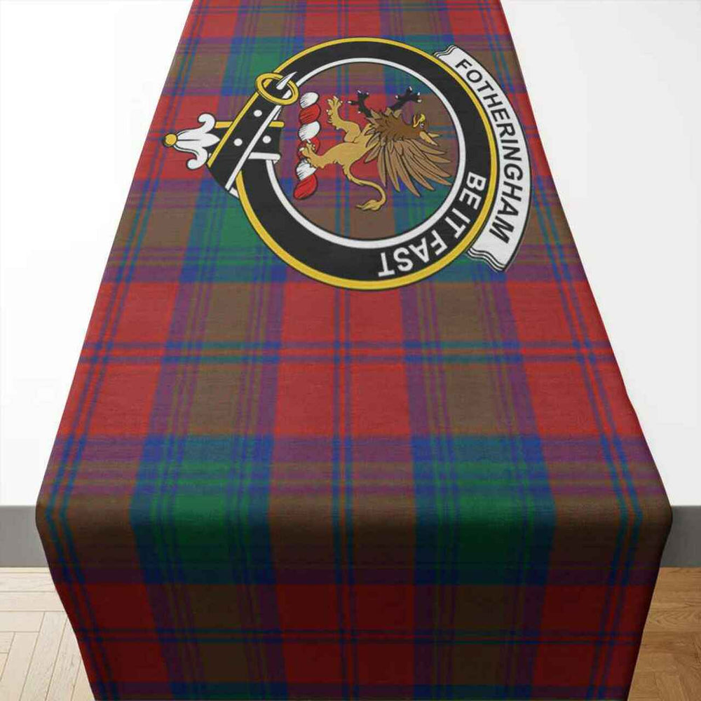 Clan Fotheringham Tartan Crest Table Runner Cotton UO23 Fotheringham Tartan Tartan Table Runner   