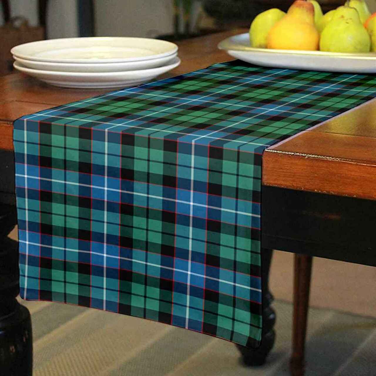 Clan Galbraith Ancient Tartan Table Runner Cotton FQ52 Galbraith Ancient Tartan Tartan Table Runner   