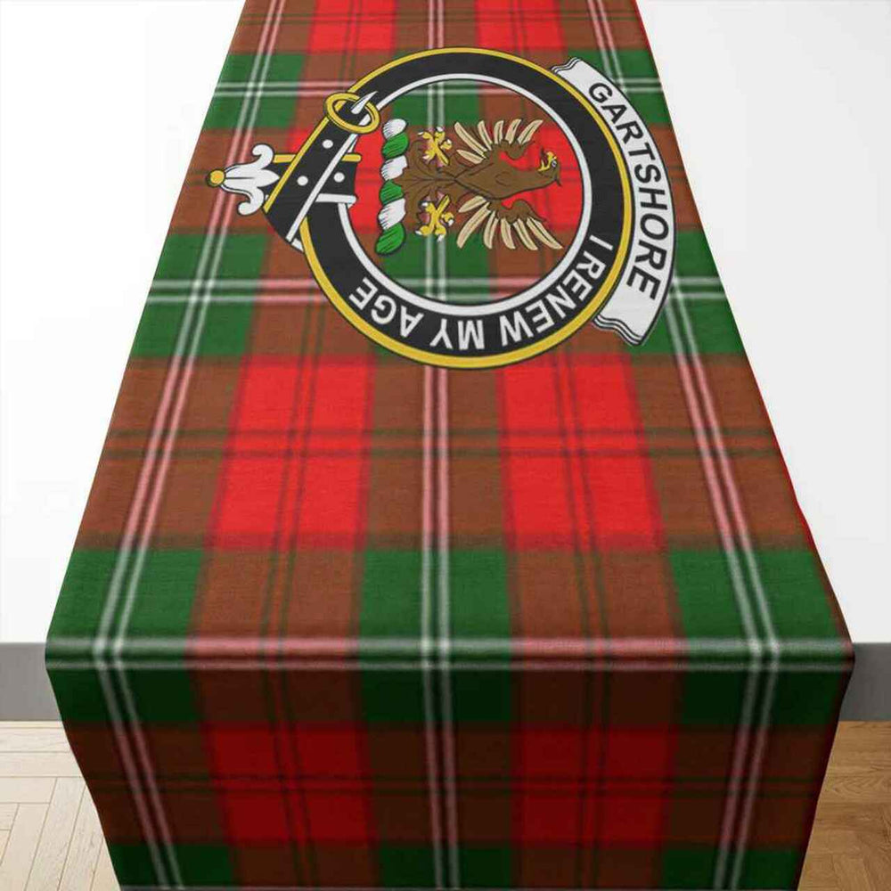 Clan Gartshore Tartan Crest Table Runner Cotton UI77 Gartshore Tartan Tartan Table Runner   