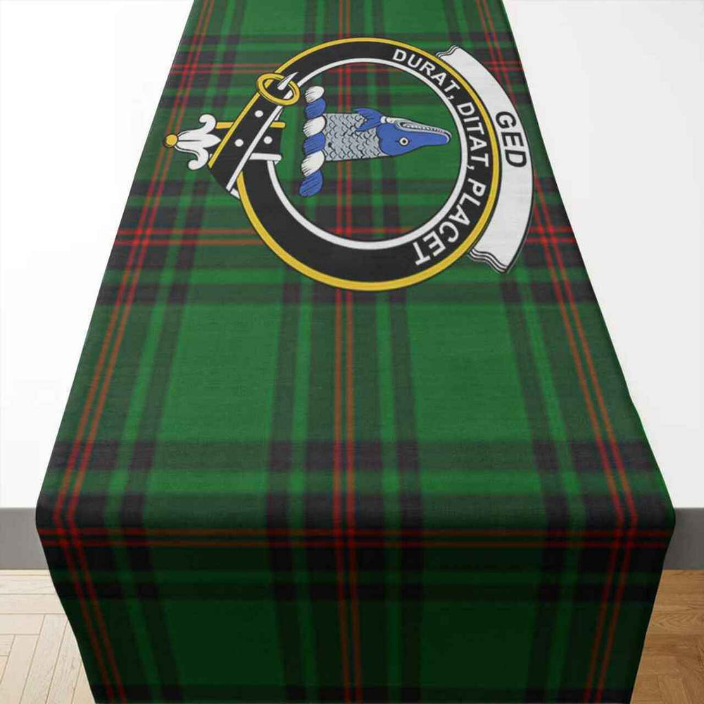 Clan Ged Tartan Crest Table Runner Cotton WW26 Ged Tartan Tartan Table Runner   