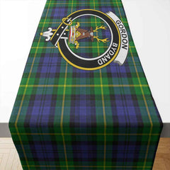 Clan Gordon Tartan Crest Table Runner Cotton DJ40 Gordon Tartan Tartan Table Runner   