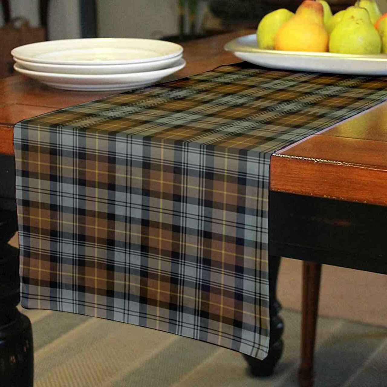 Clan Gordon Weathered Tartan Table Runner Cotton IH19 Gordon Weathered Tartan Tartan Table Runner   