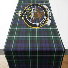 Clan Graham Tartan Crest Table Runner Cotton AC84 Graham Tartan Tartan Table Runner   