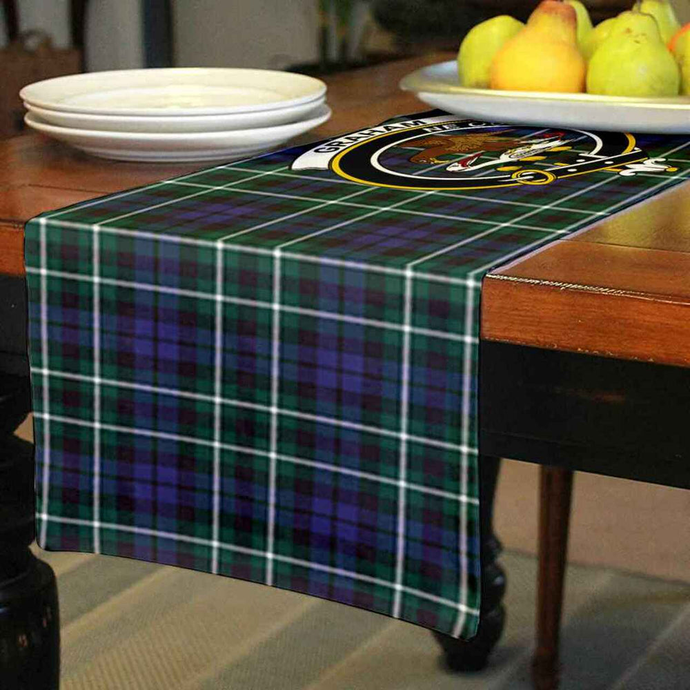 Clan Graham Tartan Crest Table Runner Cotton AC84 Graham Tartan Tartan Table Runner   