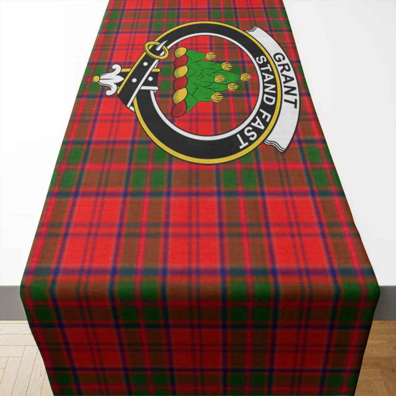 Clan Grant Tartan Crest Table Runner Cotton EF16 Grant Tartan Tartan Table Runner   
