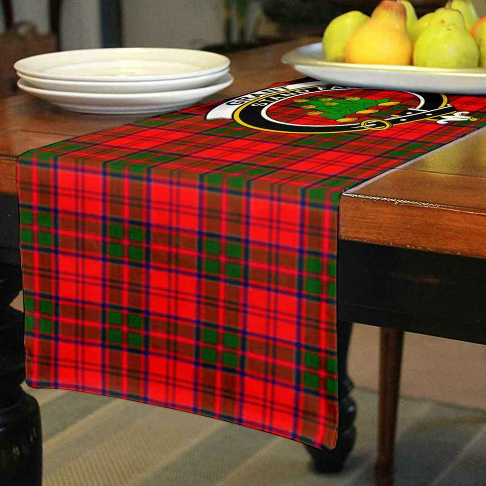 Clan Grant Tartan Crest Table Runner Cotton EF16 Grant Tartan Tartan Table Runner   