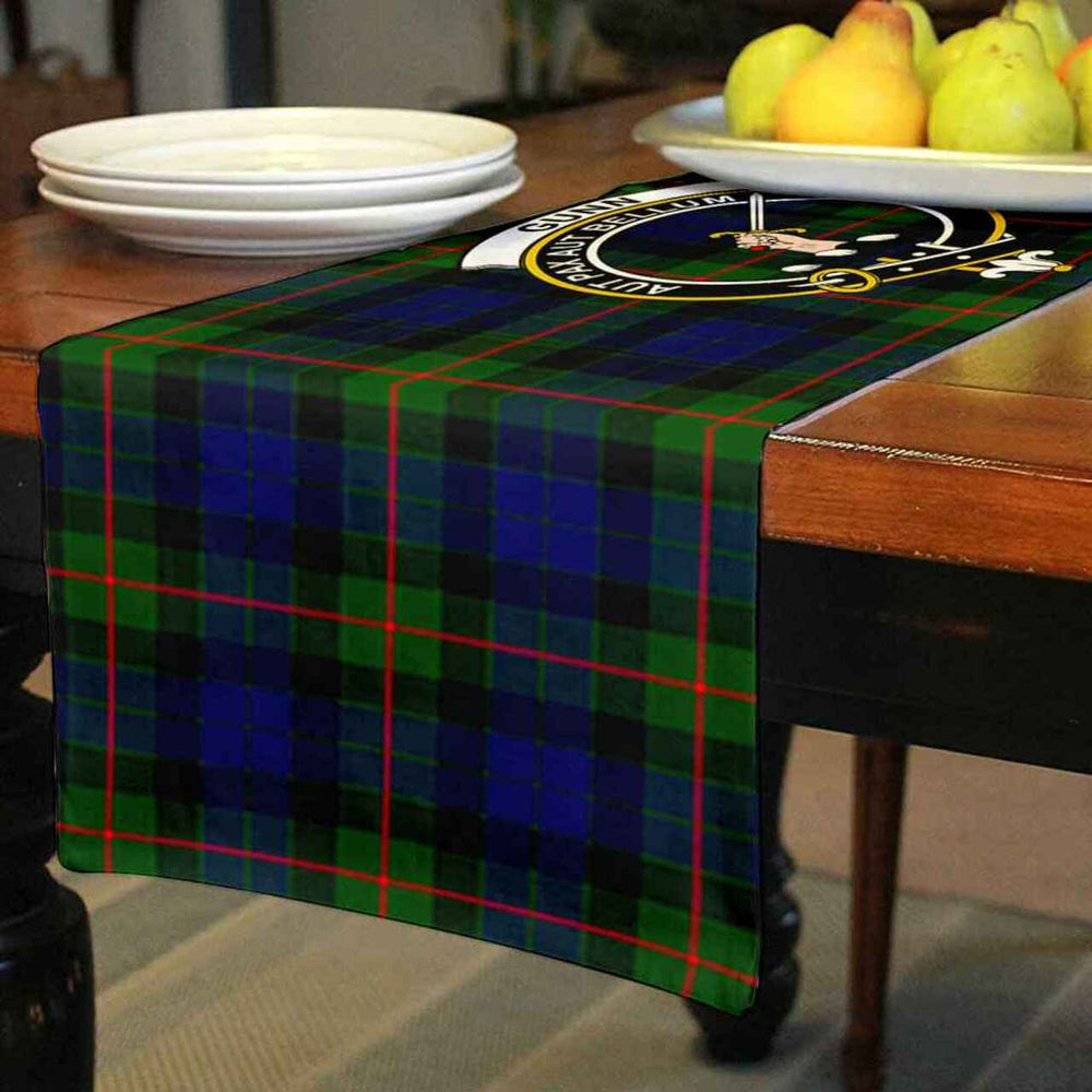 Clan Gunn Tartan Crest Table Runner Cotton IU11 Gunn Tartan Tartan Table Runner   