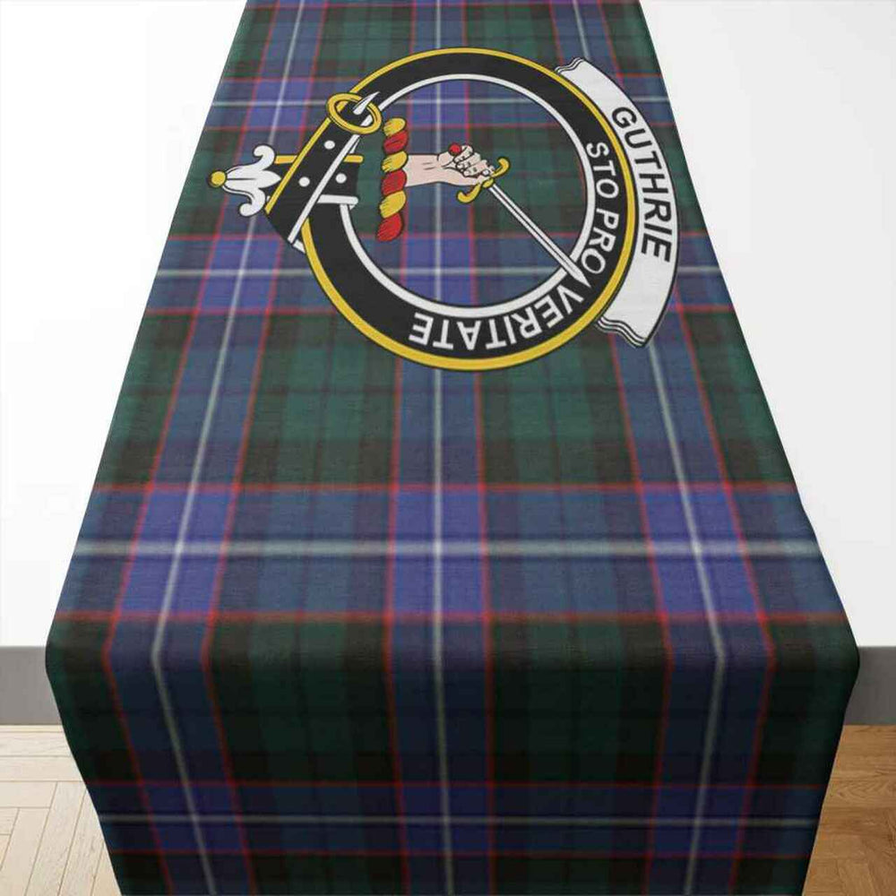 Clan Guthrie Tartan Crest Table Runner Cotton BI27 Guthrie Tartan Tartan Table Runner   
