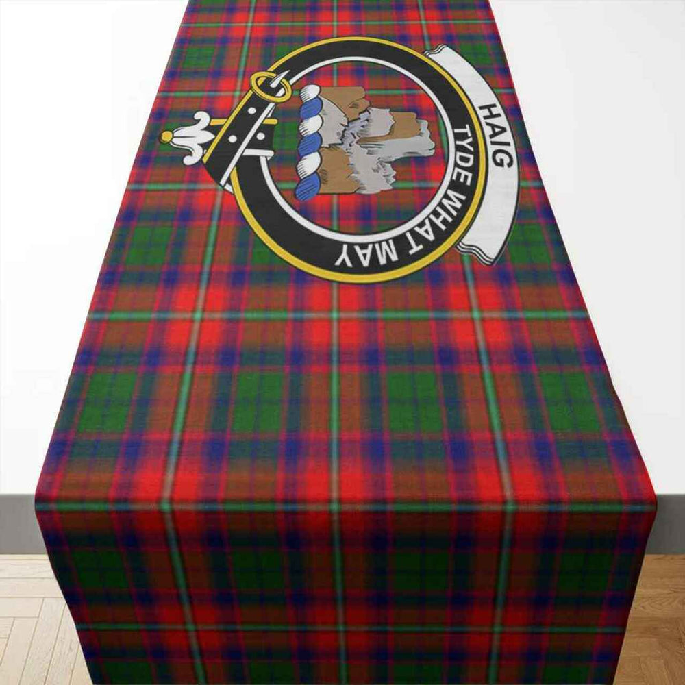 Clan Haig Tartan Crest Table Runner Cotton KW37 Haig Tartan Tartan Table Runner   