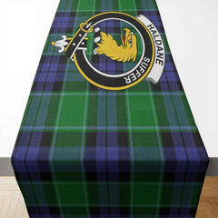 Clan Haldane Tartan Crest Table Runner Cotton PG69 Haldane Tartan Tartan Table Runner   