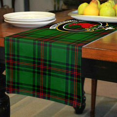 Clan Halkerston Tartan Crest Table Runner Cotton PD15 Halkerston Tartan Tartan Table Runner   
