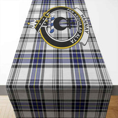 Clan Hannay Tartan Crest Table Runner Cotton KG18 Hannay Tartan Tartan Table Runner   