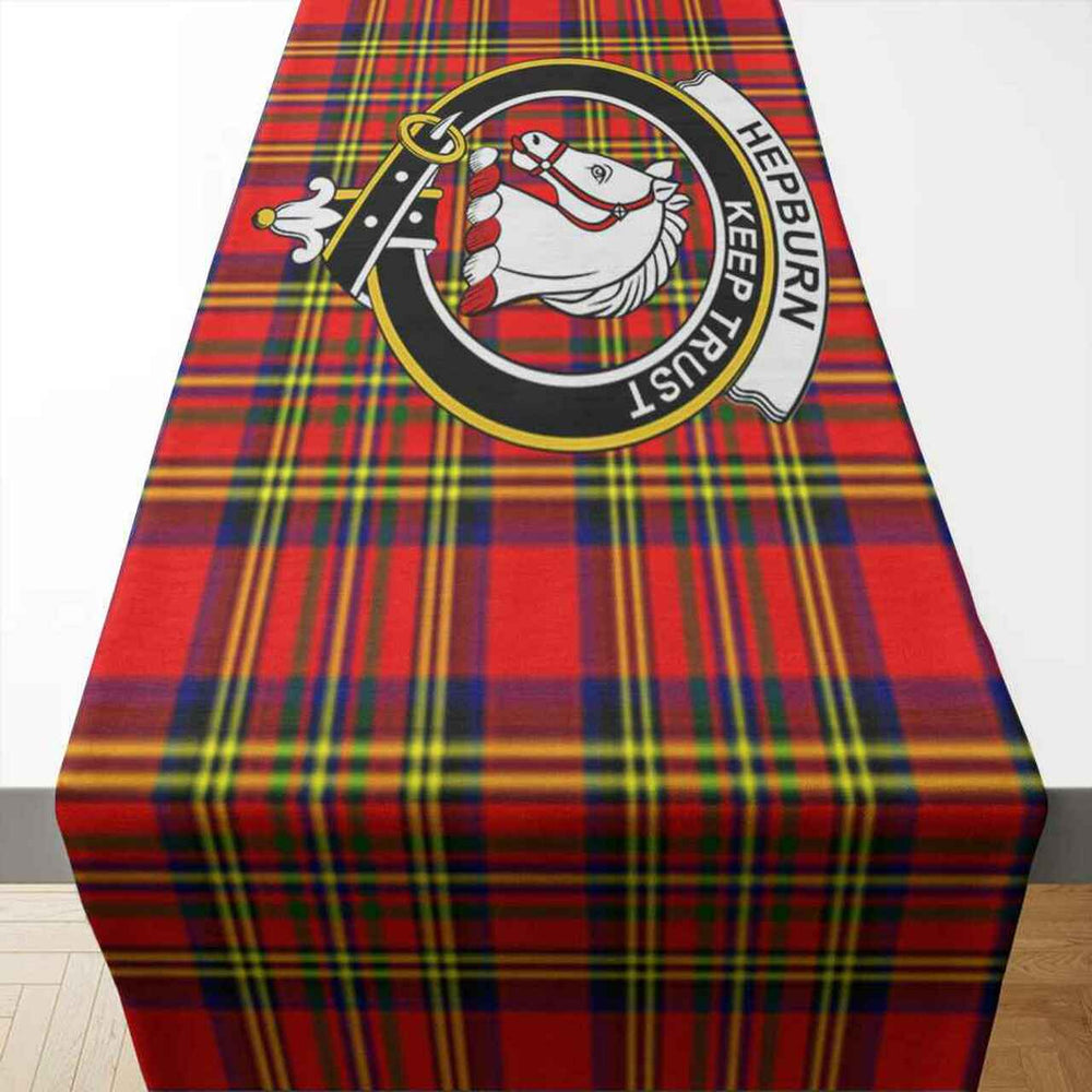 Clan Hepburn Tartan Crest Table Runner Cotton XA19 Hepburn Tartan Tartan Table Runner   