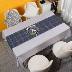 Clan Hunter Tartan Crest Table Runner Cotton XO12 Hunter Tartan Tartan Table Runner   