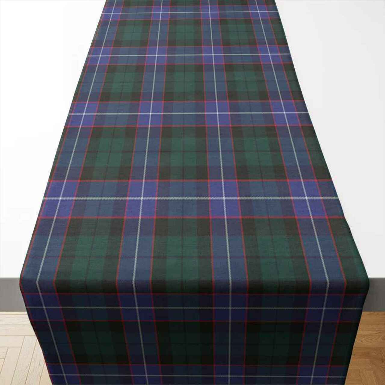 Clan Hunter Modern Tartan Table Runner Cotton RT88 Hunter Modern Tartan Tartan Table Runner   