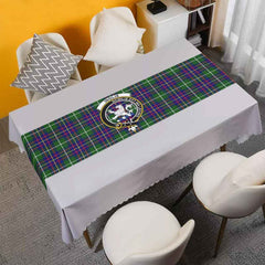 Clan Inglis Tartan Crest Table Runner Cotton OJ46 Inglis Tartan Tartan Table Runner   