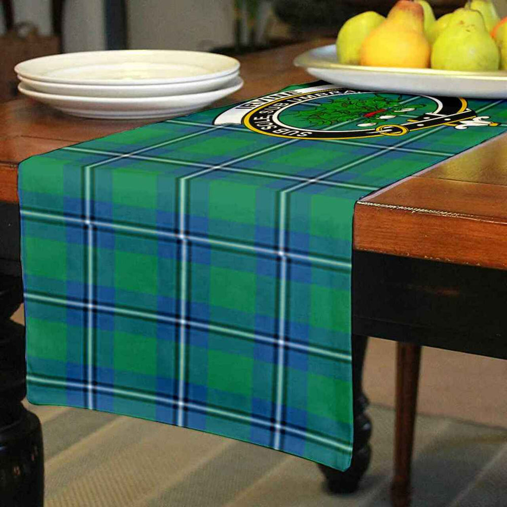 Clan Irvine Tartan Crest Table Runner Cotton KZ79 Irvine Tartan Tartan Table Runner   