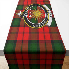 Clan Kerr Tartan Crest Table Runner Cotton FN36 Kerr Tartan Tartan Table Runner   