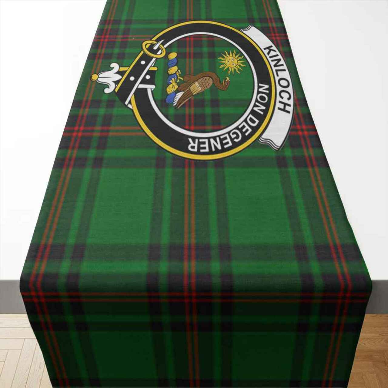 Clan Kinloch Tartan Crest Table Runner Cotton II37 Kinloch Tartan Tartan Table Runner   