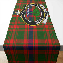 Clan Kinninmont Tartan Crest Table Runner Cotton MP27 Kinninmont Tartan Tartan Table Runner   