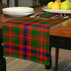 Clan Kinninmont Tartan Crest Table Runner Cotton MP27 Kinninmont Tartan Tartan Table Runner   