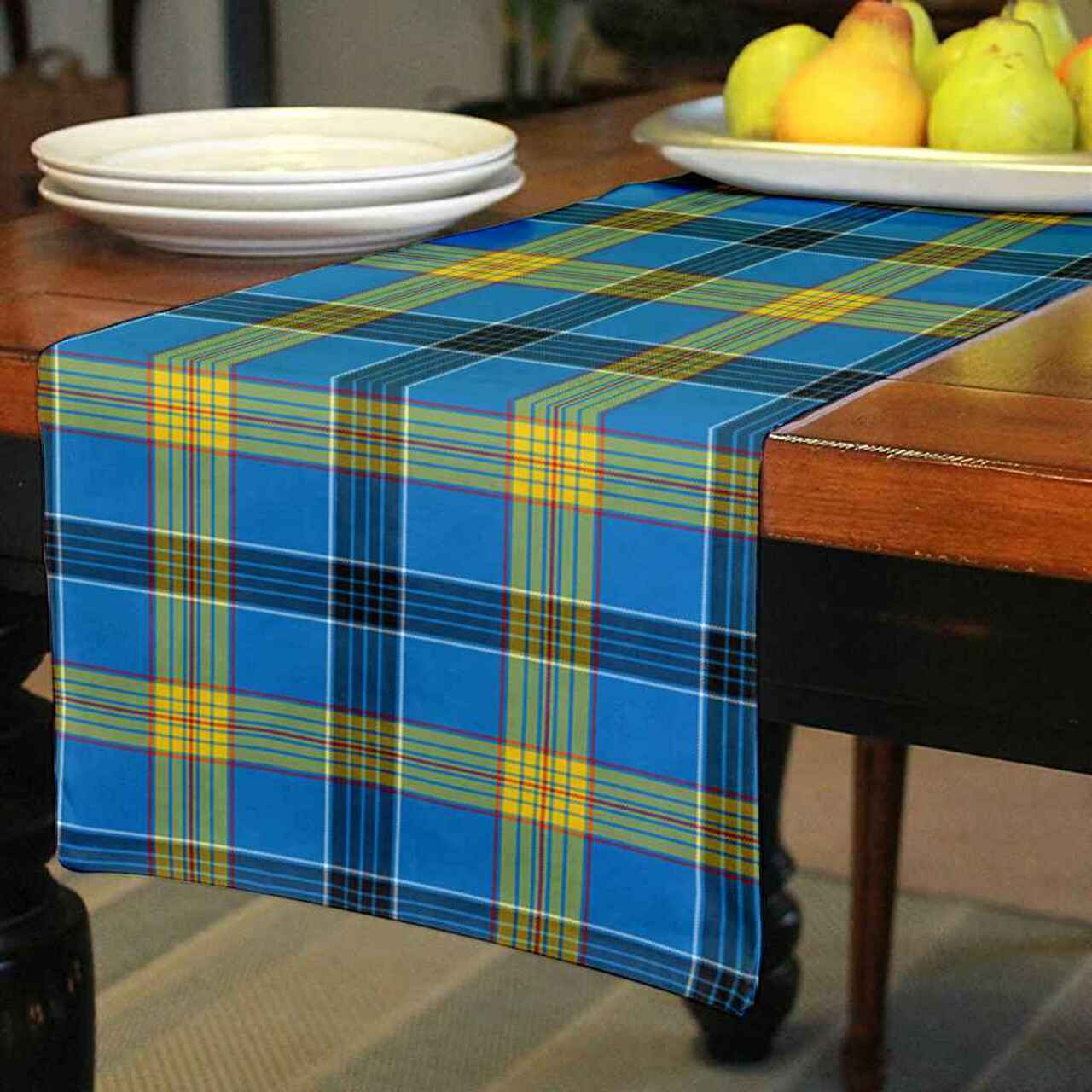 Clan Laing Tartan Table Runner Cotton VC13 Laing Tartan Tartan Table Runner   