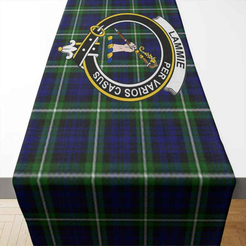 Clan Lammie Tartan Crest Table Runner Cotton QQ58 Lammie Tartan Tartan Table Runner   